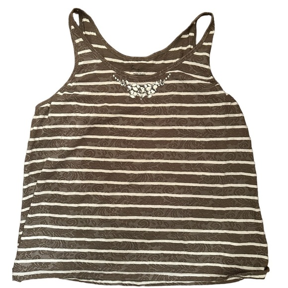 Lane Bryant Striped Jeweled Tank Top Size 18/20​ - Picture 4 of 8